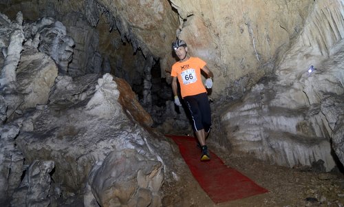 X-tek Dimnice - a time trial race through the Dimnice cave in Slovenia (Photo by courtesy of Venčeslav Japelj)
