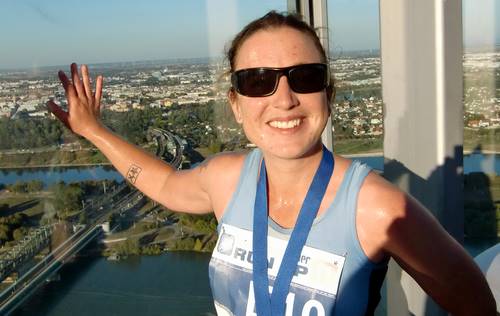 Julia Evangelist, winner Millenium Tower Run-Up Extreme 2011 (Copyright © 2011 Hendrik Böttger / runinternational.eu)