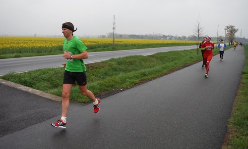 KVOK - half marathon runners on the cycleway between Kolín and Velký Osek, Czech Republic (Copyright © 2017 Hendrik Böttger / runinternational.eu)