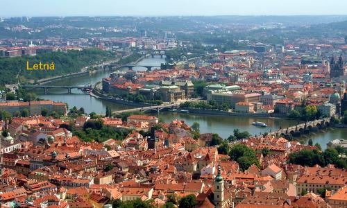 Letná hill and city centre of Prague, Czech Republic -- Author: Jgaray (assumed) / en.wikipedia.org / public domain / photo modified by runinternational.eu