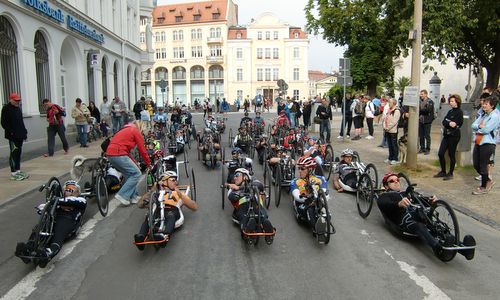 Europamarathon 2012 - start of the handbike race in Görlitz, Germany (Copyright © 2012 runinternational.eu)