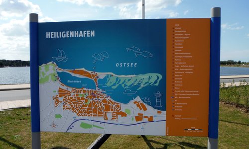 Heiligenhafen - Stadtplan am Binnensee (Copyright © 2014 Hendrik Böttger / runinternational.eu)