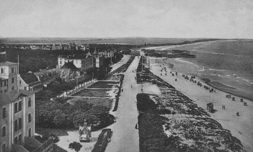 Postcard of Warnemünde, Germany, 1912 (Author: unknown / Source: Zeno.org / public domain / image modified by runinternational.eu)