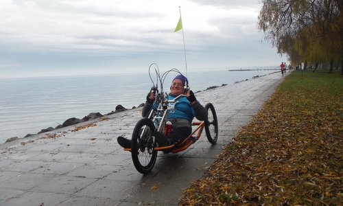 Balaton Marathon and Half Marathon, Siófok, Hungary - the handbike race (Copyright © 2019 Hendrik Böttger / runinternational.eu)