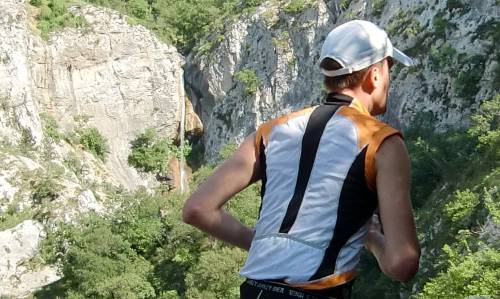 Trail Jamarun - at the waterfall in the Val Rosandra (Copyright © 2012 runinternational.eu)
