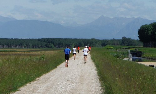 Cjasteons al Cjamine, Castions di Strada, Italy - runners on the Friulian Plain (Copyright © 2015 Hendrik Böttger / runinternational.eu)