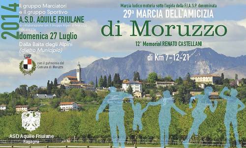 Marcia dell'Amicizia di Moruzzo 2014 - volantino (Copyright © 2014 A.S.D. Aquile Friulane)