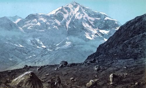 Der Ortler vom Suldenthale aus, 1874 (British Library -  Mechanical Curator collection / commons.wikimedia.org / public domain / image modified by runinternational.eu)