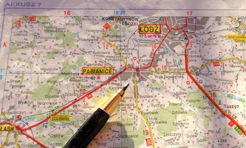 Map showing Pabianice and Łódź (Photo: Copyright © 2024 Hendrik Böttger / runinternational.eu)