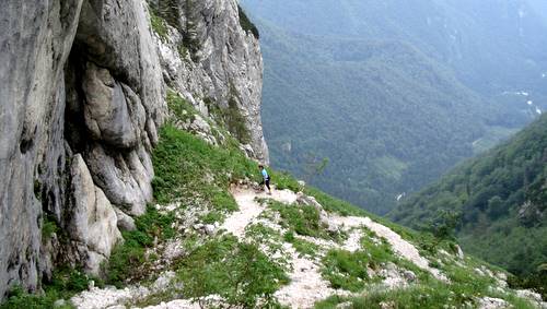 Grintovec Mountain Race: the route at an elevation of ca. 1700m 