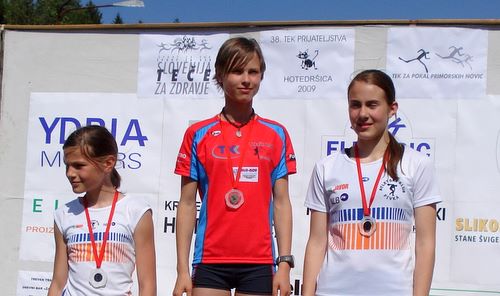 Three top finishers in the Tek prijateljstva 2009, Hotedršica (Photo: Copyright © 2009 Hendrik Böttger / runinternational.eu)