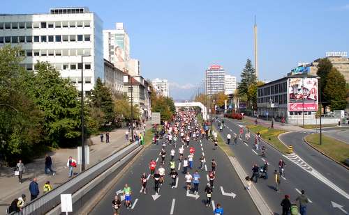 14th Ljubljana Marathon: long finishing straight