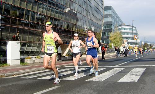 Ljubljana Marathon - Matevž Schaubach, Daneja Grandovec and David Rihtarič (Photo: Copyright © 2017 Hendrik Böttger / runinternational.eu)