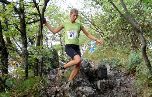 Kaja Obidič (Slovenia) in the Šmarna Gora Mountain Race 2009