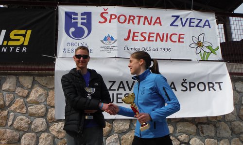 Pomladni tek, Jesenice, Slovenia - 10k winners 2017: Gašper Bregar and Tina Klinar (Photo: Copyright © 2017 Hendrik Böttger / runinternational.eu)