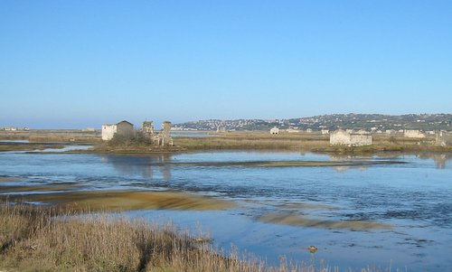 The salt evaporation ponds of Sečovlje, Slovenia (Photo: Author: Ziga / commons.wikimedia.org / public domain)