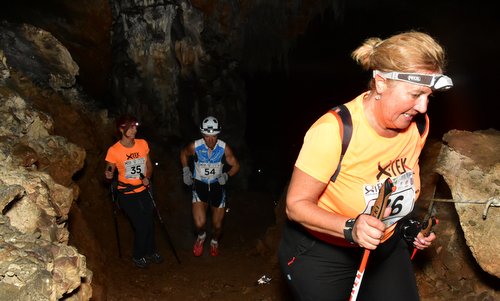 X-tek Dimnice - runners in the Dimnice cave in Slovenia (Photo by courtesy of Venčeslav Japelj)