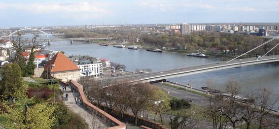 Two bridges across the Danube