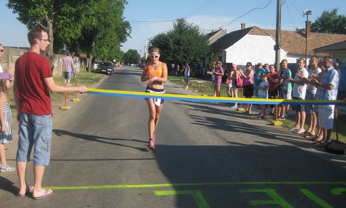 Petra Fašungová, athlete of Dukla Banská Bystrica, winner of the Špačinský Trojuholník 10k race 2015 (Copyright © 2015 Marta Országhová)