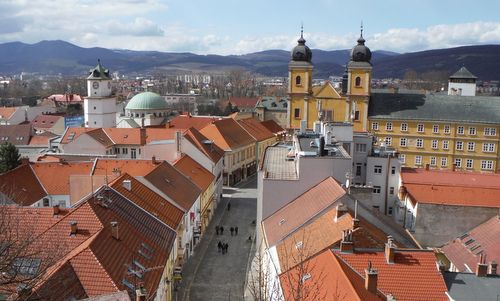 The town centre of Trenčín, Slovakia, as seen from the Parish Church of the Birth of Virgin Mary (Farský kostol) -- Copyright © 2019 Hendrik Böttger / runinternational.eu