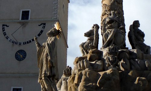 The plague column on Trojičné námestie (Trinity Square) in Trnava, Slovakia (Copyright © 2016 Hendrik Böttger / runinternational.eu)